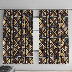 Mali Mud Cloth Legacy Window Curtain African Tribal Pattern - African Pride