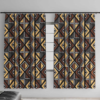 Mali Mud Cloth Legacy Window Curtain African Tribal Pattern - African Pride