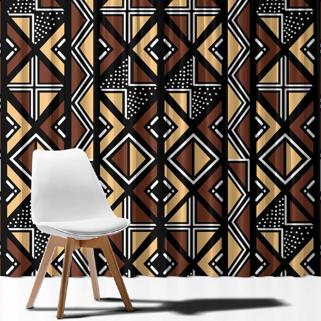 Mali Mud Cloth Legacy Window Curtain African Tribal Pattern - African Pride