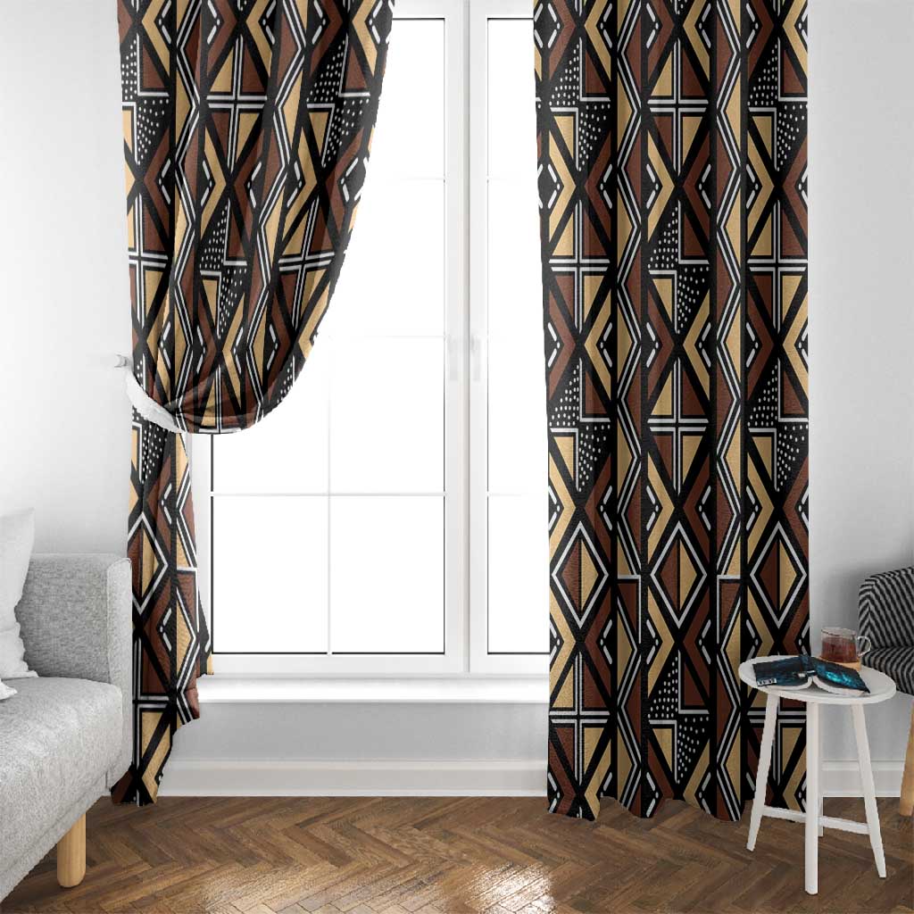Mali Mud Cloth Legacy Window Curtain African Tribal Pattern - African Pride