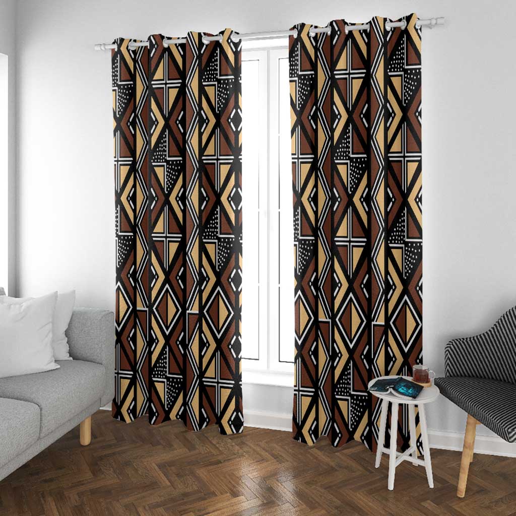 Mali Mud Cloth Legacy Window Curtain African Tribal Pattern - African Pride