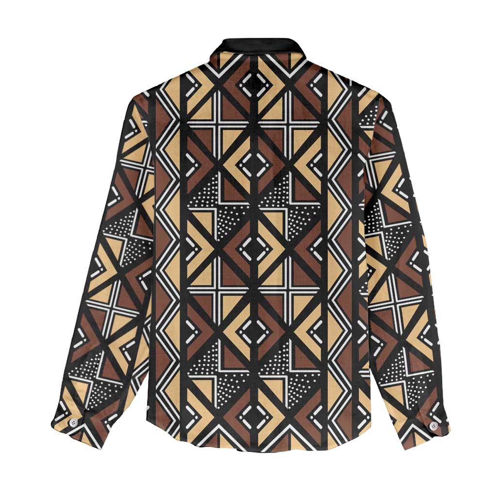 Mali Mud Cloth Legacy Women Casual Shirt African Tribal Pattern - African Pride