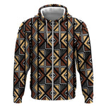 Mali Mud Cloth Legacy Zip Hoodie African Tribal Pattern - African Pride