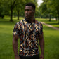 Mali Mud Cloth Legacy Pattern Zipper Polo Shirt Ethnic Geometry Style