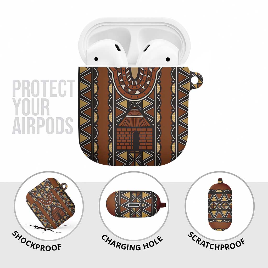 Mali Mud Cloth African Village AirPods Case Ethnic Geometry Style