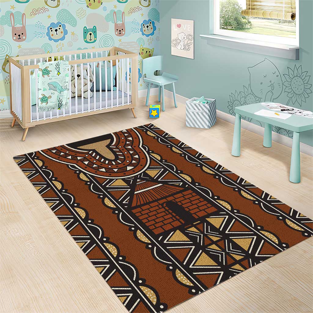 Mali Mud Cloth Village Legacy Area Rug African Tribal Pattern - African Pride