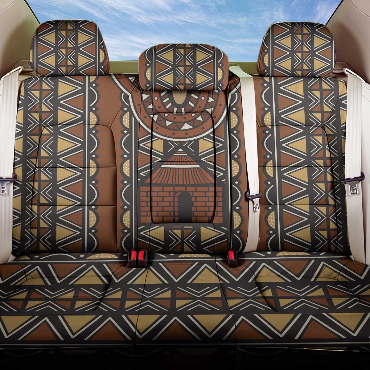 Mali Mud Cloth Village Legacy Back Car Seat Cover African Tribal Pattern - African Pride