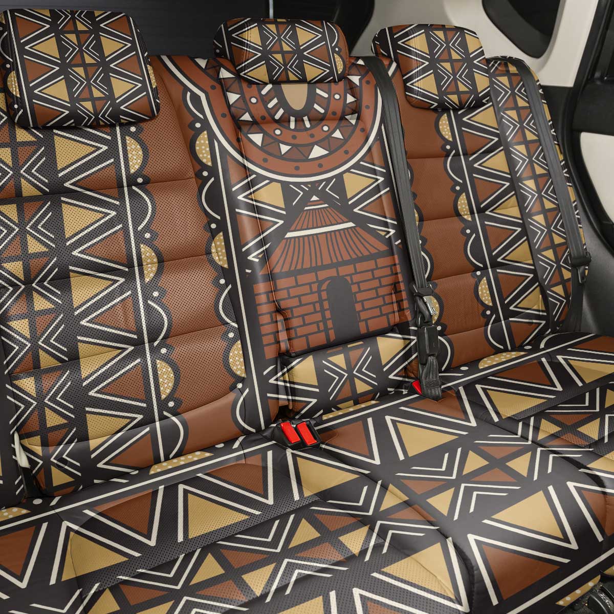 Mali Mud Cloth Village Legacy Back Car Seat Cover African Tribal Pattern - African Pride