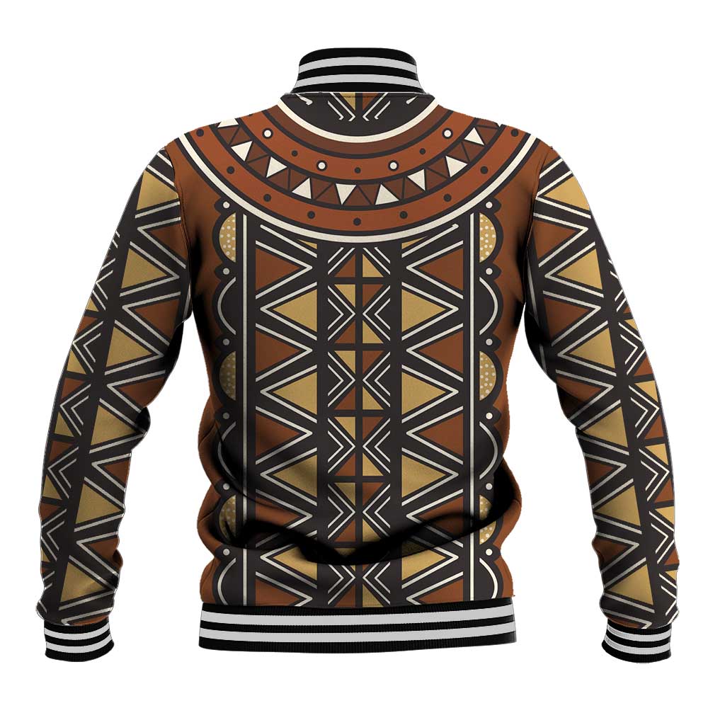 Mali Mud Cloth Village Legacy Baseball Jacket African Tribal Pattern - African Pride