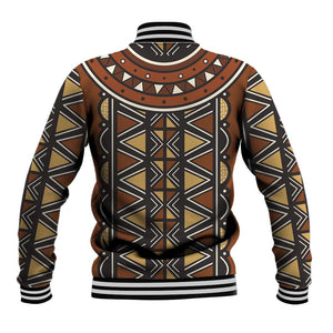Mali Mud Cloth Village Legacy Baseball Jacket African Tribal Pattern - African Pride