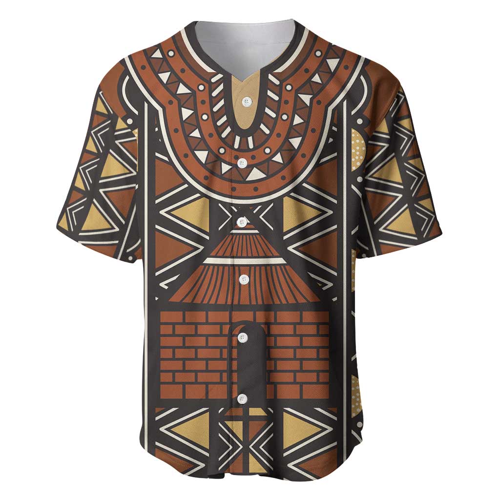 Mali Mud Cloth Village Legacy Baseball Jersey African Tribal Pattern - African Pride