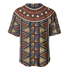 Mali Mud Cloth Village Legacy Baseball Jersey African Tribal Pattern - African Pride