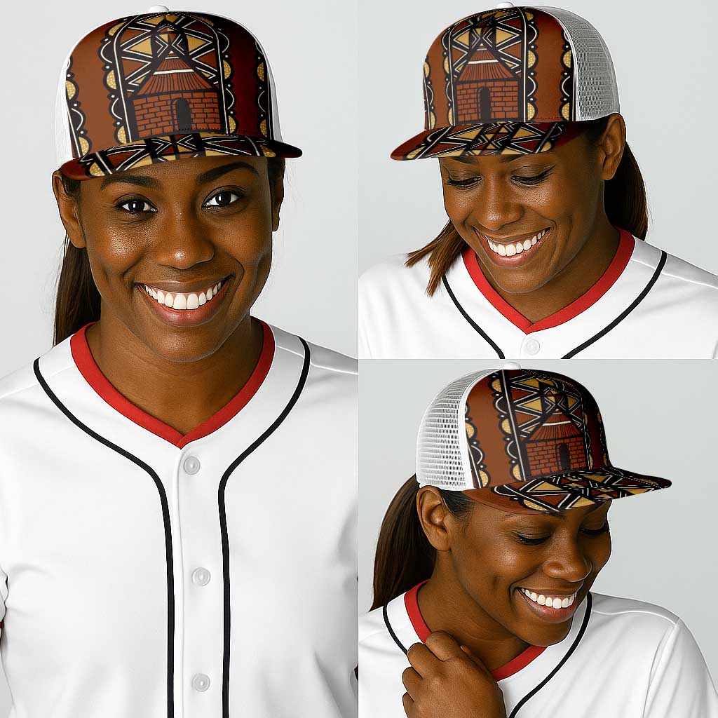 Mali Mud Cloth Village Legacy Baseball Net Cap African Tribal Pattern - African Pride