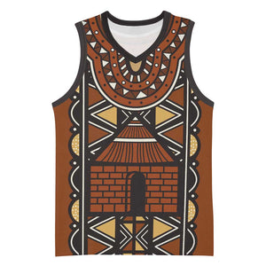 Mali Mud Cloth Village Legacy Basketball Jersey African Tribal Pattern LT15