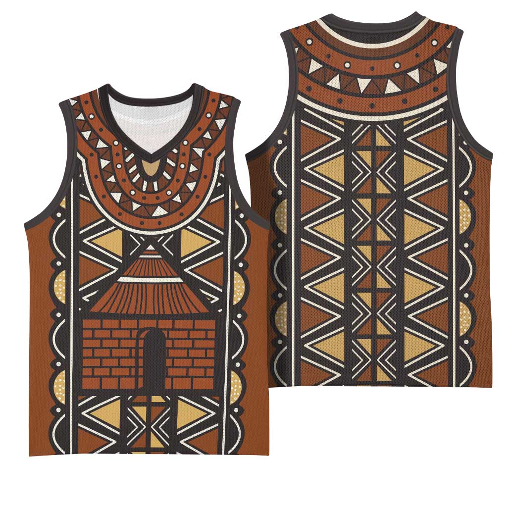 Mali Mud Cloth Village Legacy Basketball Jersey African Tribal Pattern LT15