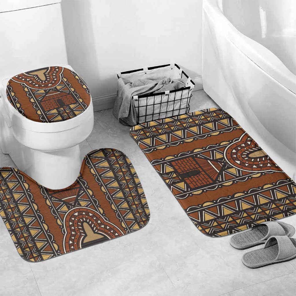 Mali Mud Cloth African Village Bathroom Set Ethnic Geometry Style