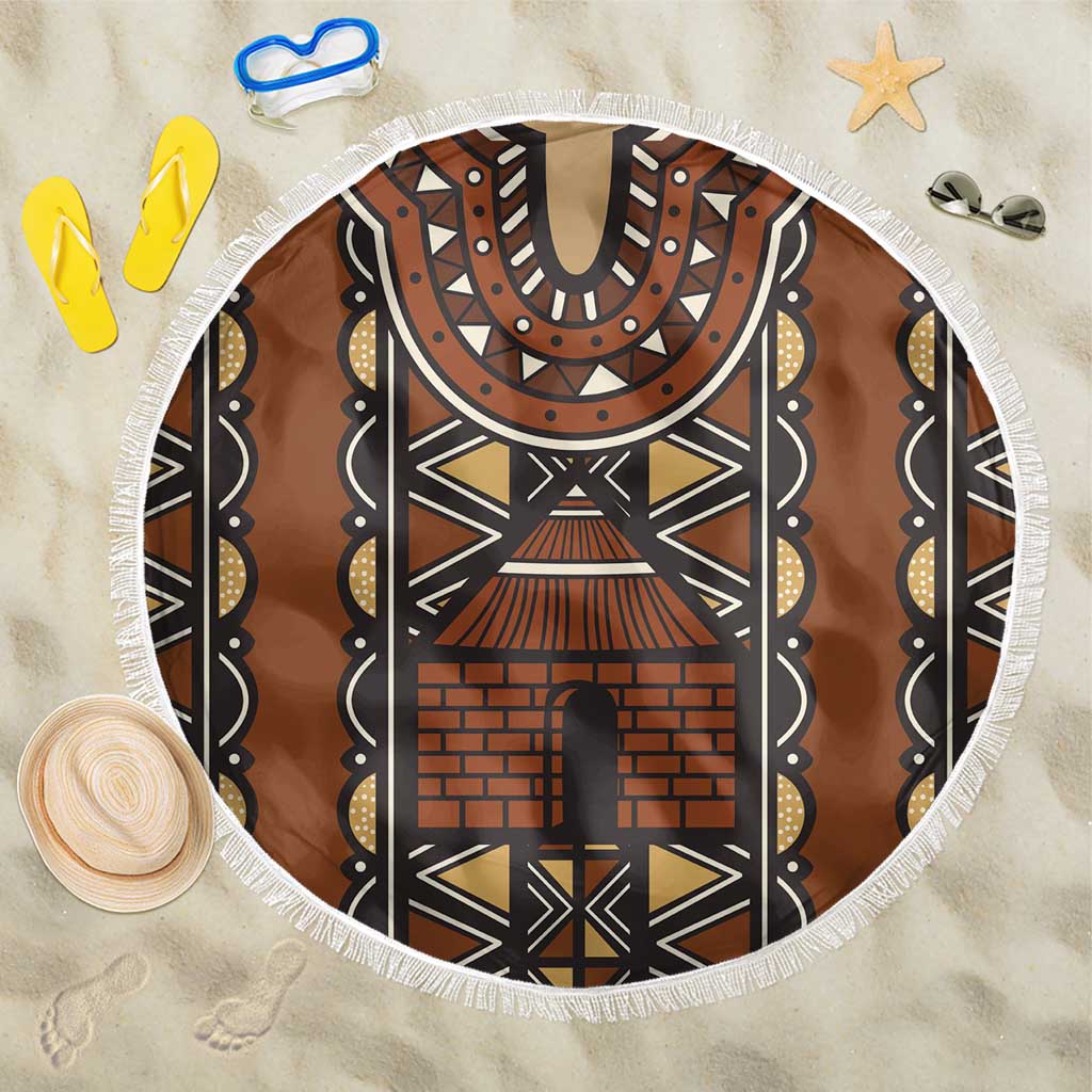 Mali Mud Cloth Village Legacy Beach Blanket African Tribal Pattern - African Pride
