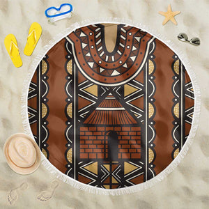 Mali Mud Cloth Village Legacy Beach Blanket African Tribal Pattern - African Pride