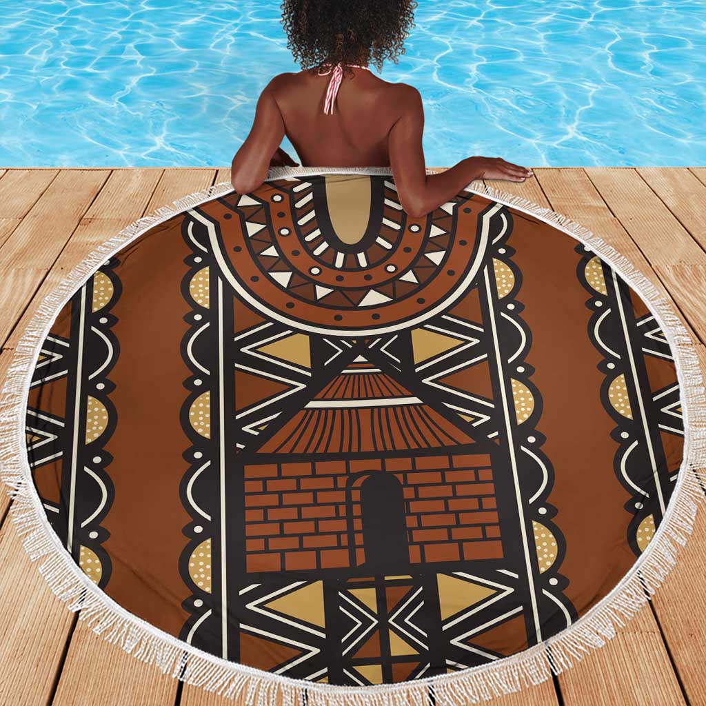 Mali Mud Cloth Village Legacy Beach Blanket African Tribal Pattern - African Pride