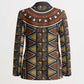 Mali Mud Cloth African Village Blazer Ethnic Geometry Style