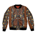 Mali Mud Cloth Village Legacy Bomber Jacket African Tribal Pattern - African Pride
