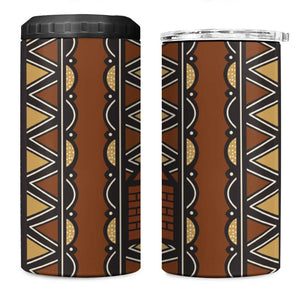 Mali Mud Cloth Village Legacy 4 in 1 Can Cooler Tumbler African Tribal Pattern - African Pride