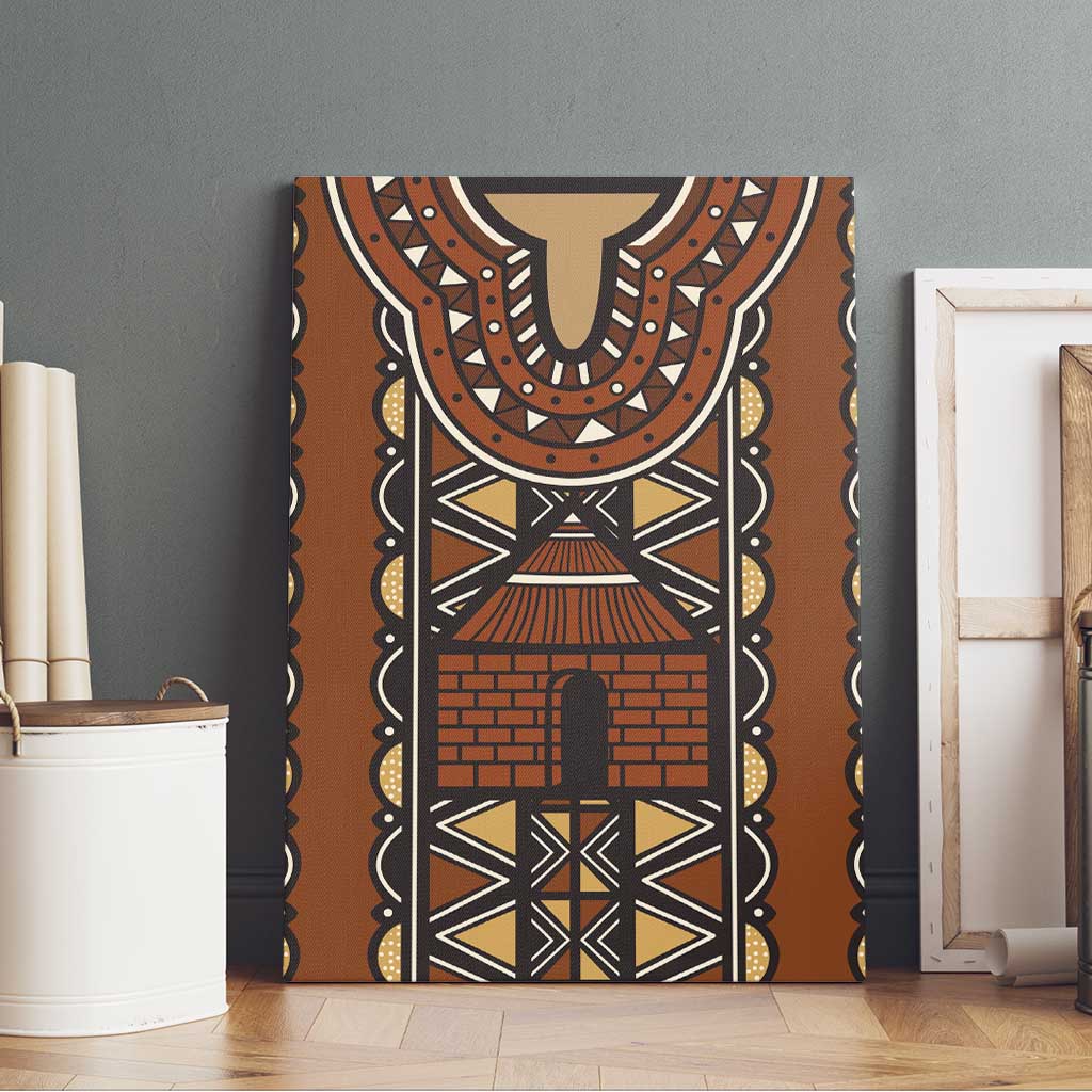 Mali Mud Cloth Village Legacy Canvas Wall Art African Tribal Pattern - African Pride