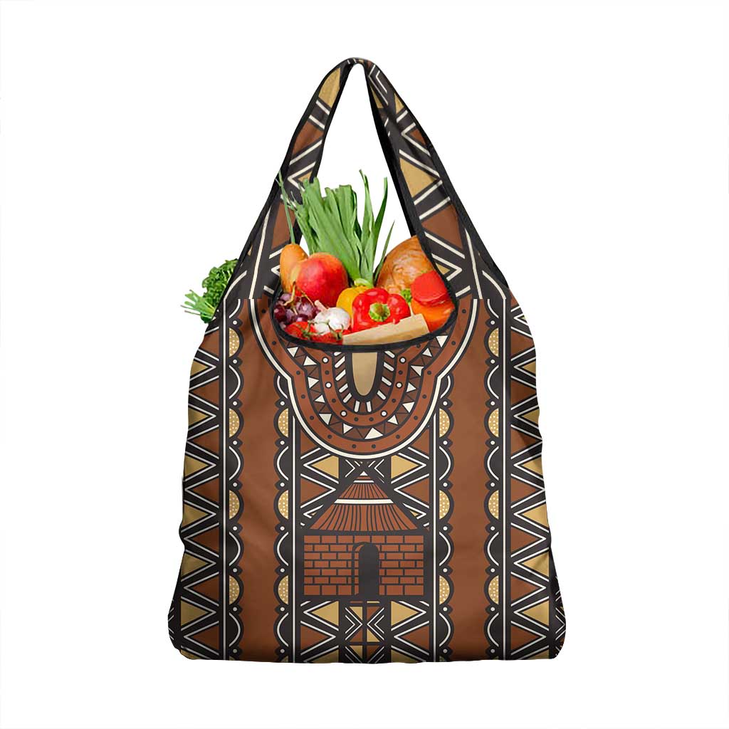Mali Mud Cloth Village Legacy Grocery Bag African Tribal Pattern - African Pride
