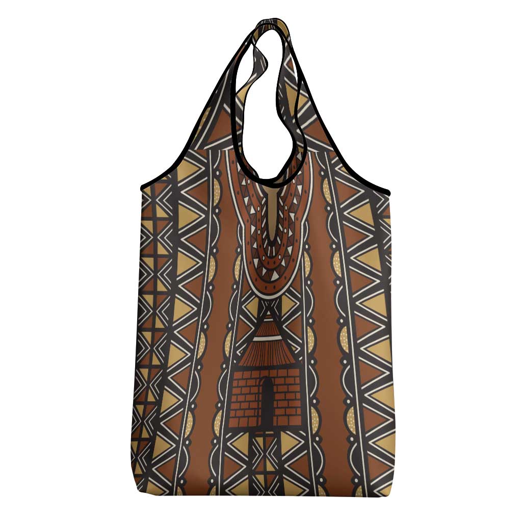 Mali Mud Cloth Village Legacy Grocery Bag African Tribal Pattern - African Pride
