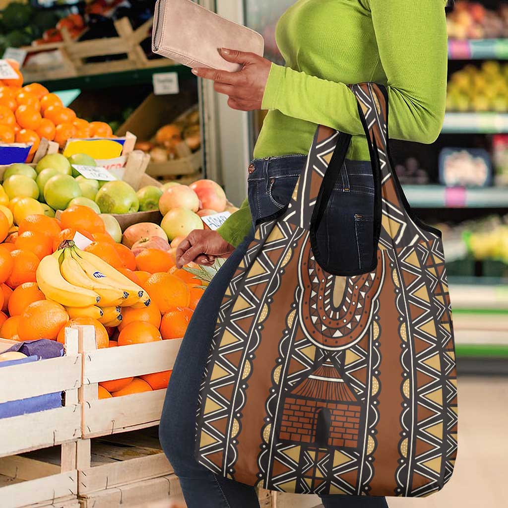 Mali Mud Cloth Village Legacy Grocery Bag African Tribal Pattern - African Pride