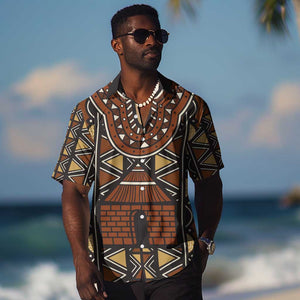 Mali Mud Cloth Village Legacy Hawaiian Shirt African Tribal Pattern - African Pride