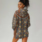 Mali Mud Cloth Village Legacy Hoodie Dress African Tribal Pattern - African Pride