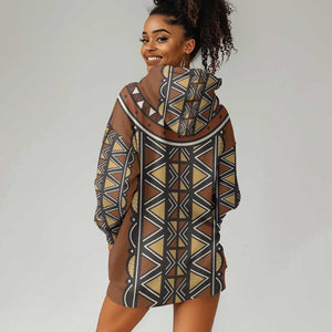 Mali Mud Cloth Village Legacy Hoodie Dress African Tribal Pattern - African Pride