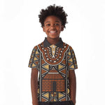 Mali Mud Cloth Village Legacy Kid Polo Shirt African Tribal Pattern - African Pride