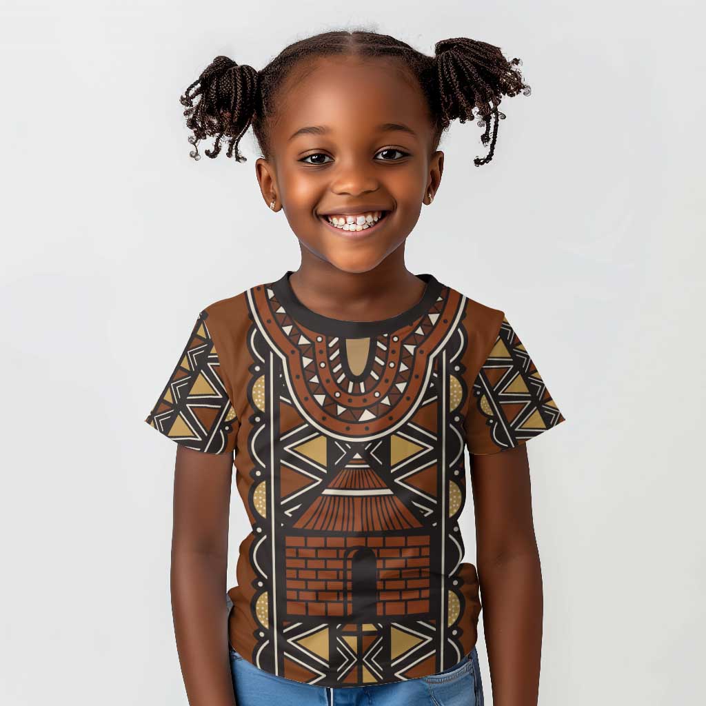 Mali Mud Cloth Village Legacy Kid T shirt African Tribal Pattern - African Pride