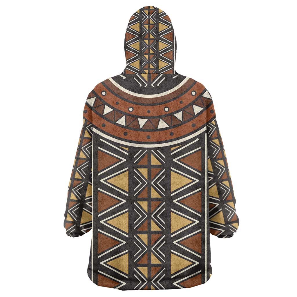 Mali Mud Cloth Village Legacy Kid Wearable Blanket Hoodie African Tribal Pattern - African Pride