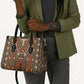 Mali Mud Cloth African Village Leather Bag Ethnic Geometry Style