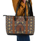 Mali Mud Cloth Village Legacy Leather Tote Bag African Tribal Pattern - African Pride