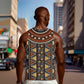 Mali Mud Cloth Village Legacy Men Tank Top African Tribal Pattern - African Pride
