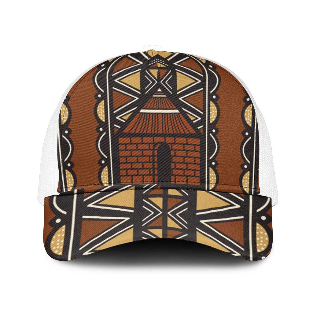 Mali Mud Cloth Village Legacy Mesh Trucker Cap African Tribal Pattern - African Pride
