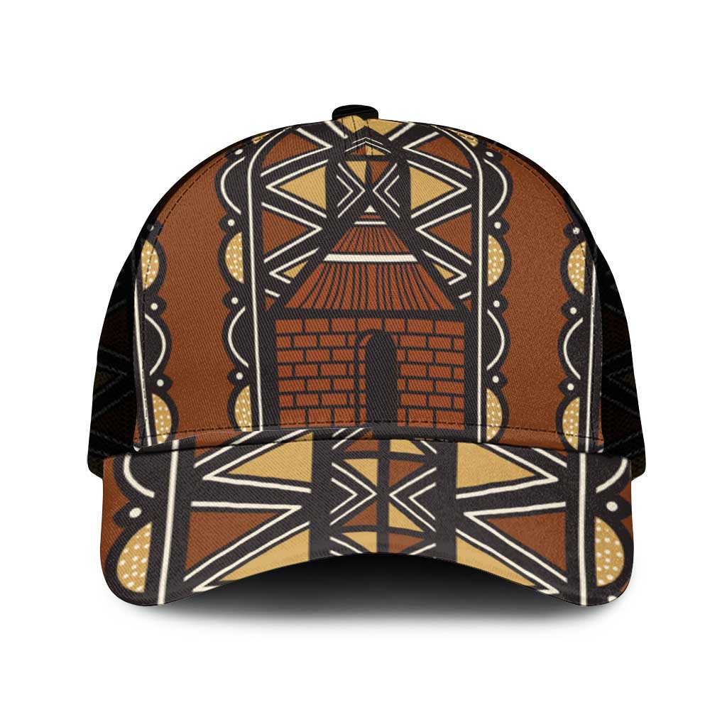 Mali Mud Cloth Village Legacy Mesh Trucker Cap African Tribal Pattern - African Pride