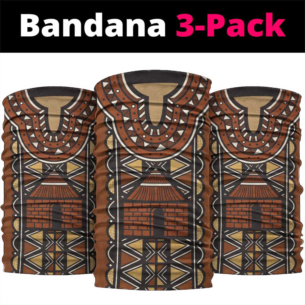 Mali Mud Cloth Village Legacy Neck Gaiter African Tribal Pattern - African Pride