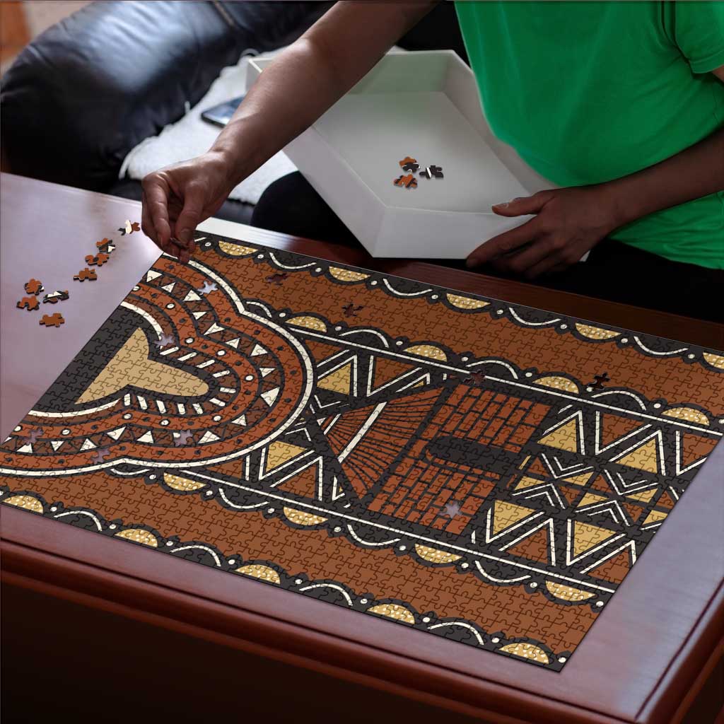 Mali Mud Cloth African Village Puzzle Ethnic Geometry Style