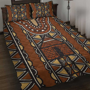 Mali Mud Cloth Village Legacy Quilt Bed Set African Tribal Pattern - African Pride