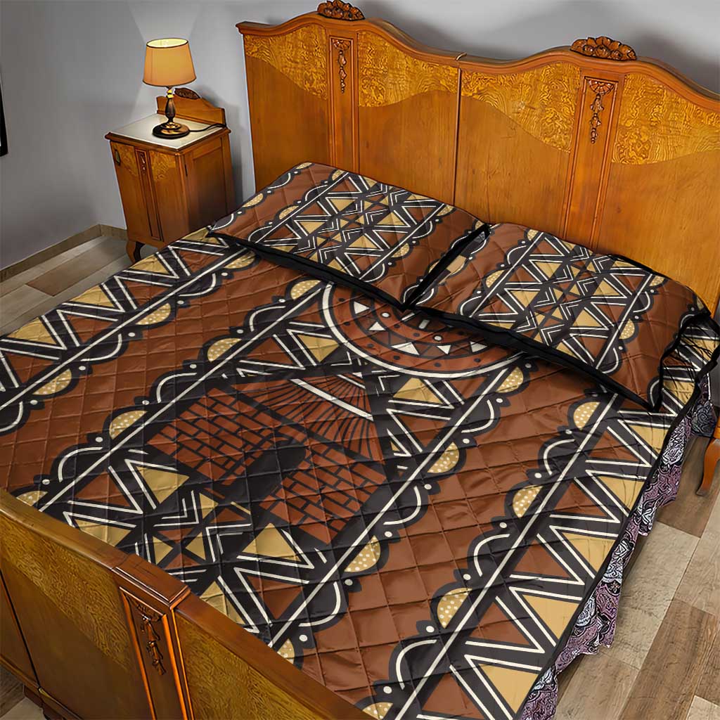 Mali Mud Cloth Village Legacy Quilt Bed Set African Tribal Pattern - African Pride