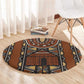 Mali Mud Cloth Village Legacy Round Carpet African Tribal Pattern - African Pride