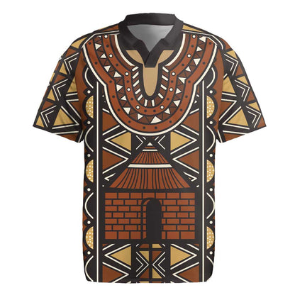 Mali Mud Cloth Village Legacy Rugby Jersey African Tribal Pattern - African Pride