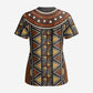 Mali Mud Cloth Village Legacy Scrub Top African Tribal Pattern - African Pride