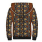 Mali Mud Cloth Village Legacy Sherpa Hoodie African Tribal Pattern - African Pride