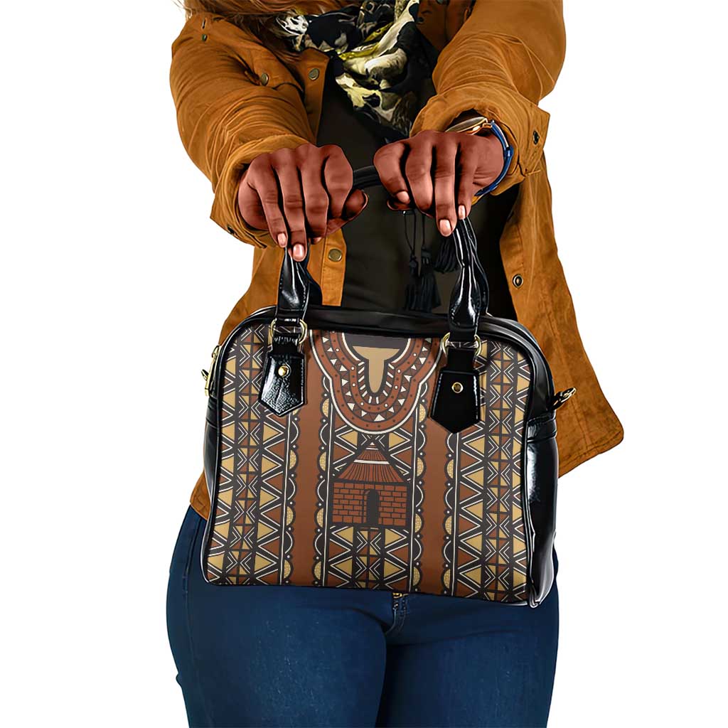 Mali Mud Cloth Village Legacy Shoulder Handbag African Tribal Pattern - African Pride